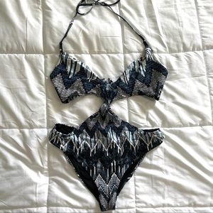 Red Carter Patterned One piece